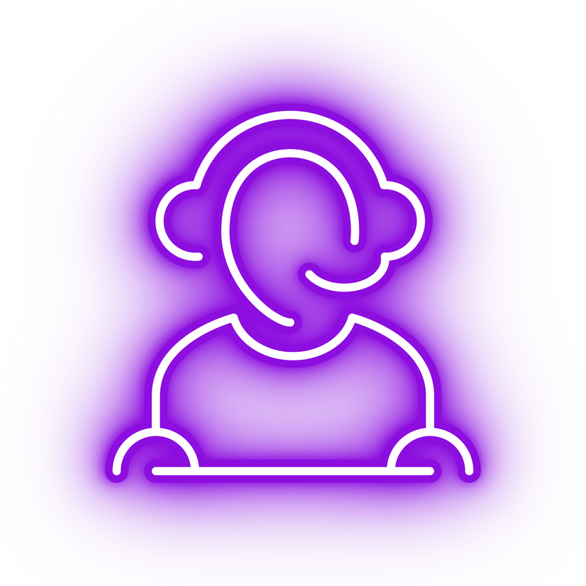 Neon purple gamer icon